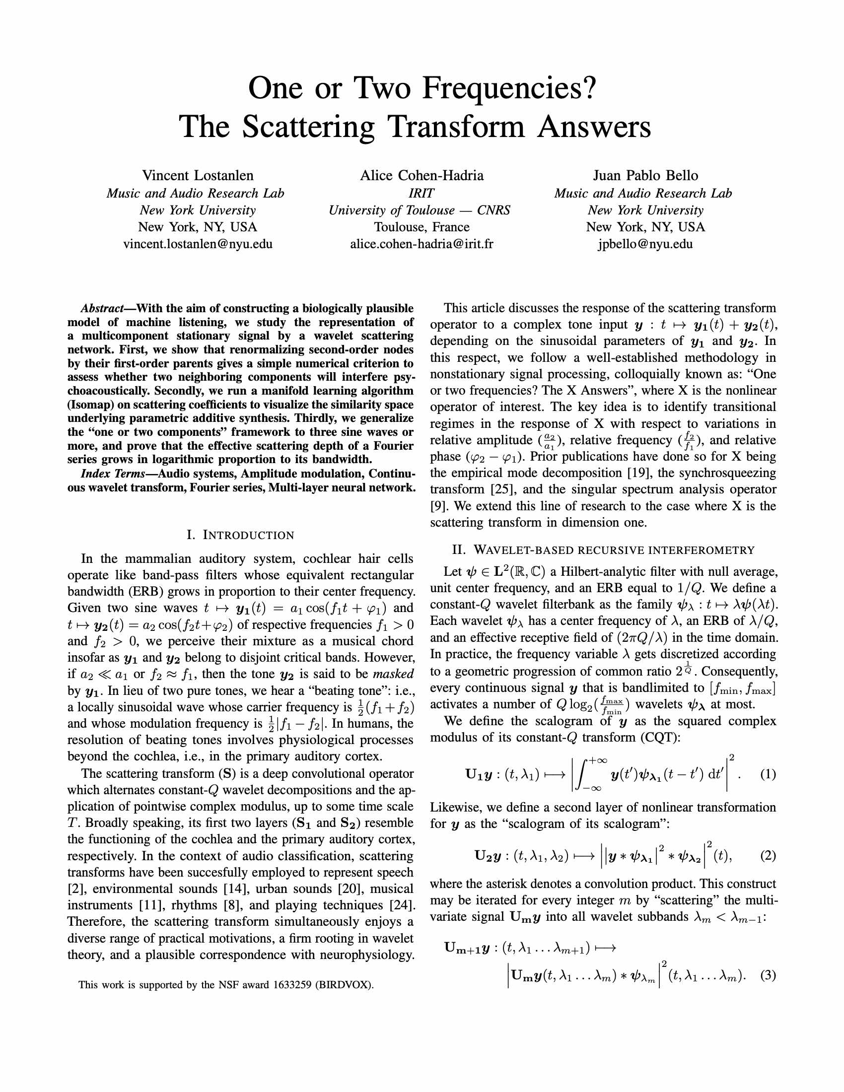 One or Two Frequencies? The Scattering Transform Answers